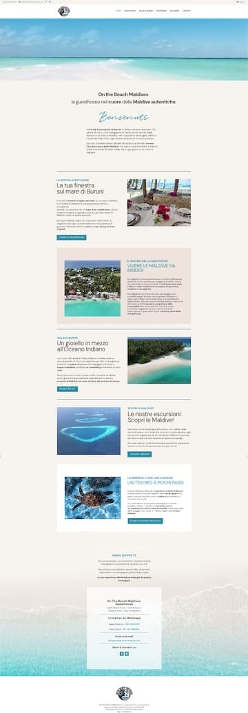 On The Beach Maldive Guesthouse - sito brochure per agenzie di viaggio, tour operator e viaggiatori